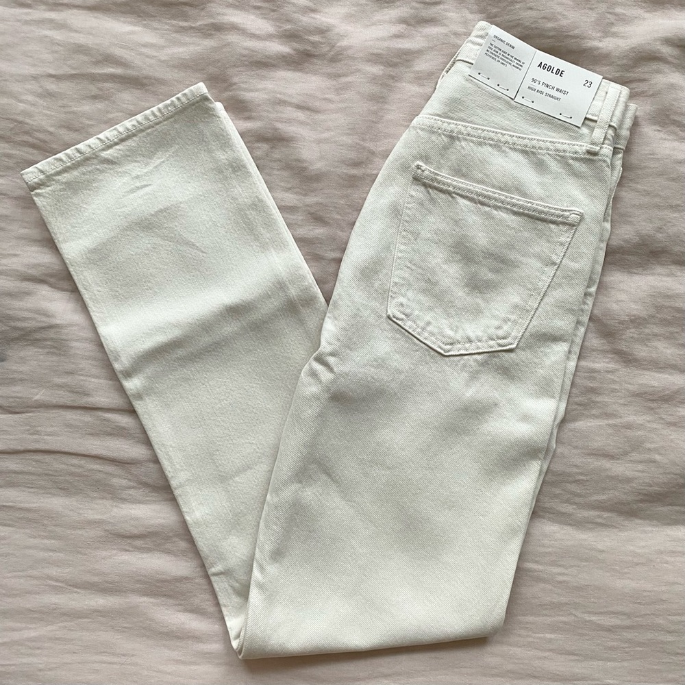 NWT AGOLDE 90'S PINCH WAIST HIGH RISE STRAIGHT JEAN in DRUM size 23